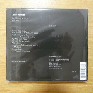 41098805;【CD/ECM/独盤】キース・ジャレット / The Melody At Night,With You ECM-1675の画像2