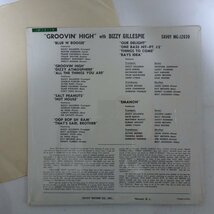 14031267;【ほぼ美盤/US盤/SAVOY/濃マルーンラベル/手書RVG/MONO/コーティング/シュリンク付】Dizzy Gillespie / Groovin' High_画像2