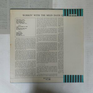 46075049;【帯付/Prestige/MONO】The Miles Davis Quintet / Workin' With The Miles Davis Quintetの画像2