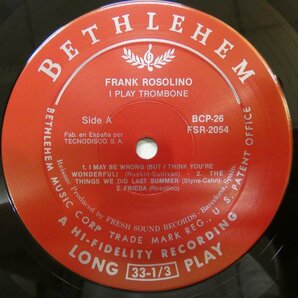 46075319;【Spain盤/FreshSound/美盤】Frank Rosolino / I Play Tromboneの画像3