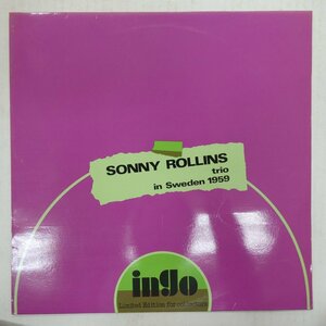 46075336;【Italy盤/ingo/MONO/コーティングジャケ】Sonny Rollins Trio / In Sweden 1959