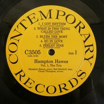 47060072;【US盤/Contemporary/MONO/シュリンク】Hampton Hawes Trio / Hampton Hawes Vol. 1: The Trio_画像3