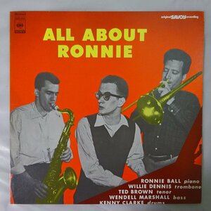 11187113;【国内盤/CBS/sony/MONO】Ronnie Ball / All About Ronnie