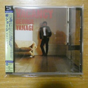 4943674268702;【SHM-CD/リマスター】柳ジョージ / VACANCY　WPCL-12723