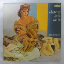 14031599;【US盤/LIBERTY/艶黒ラベル/MONO/深溝】Julie London / Whatever Julie Wants_画像1