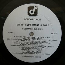 46076397;【US盤/CONCORD JAZZ】Rosemary Clooney / Everything's Coming Up Rosie_画像3