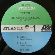 46076980;【US盤/ATLANTIC/黒ファン/コーティングジャケ/シュリンク】The Ornette Coleman Quartet / Ornette!_画像3