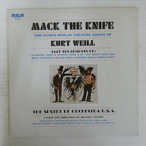 47062967;【国内盤/美盤】The Sextet of Orchestra U.S.A / Mack the Knife and Other Berlin Theatre Songs of Kurt Weill