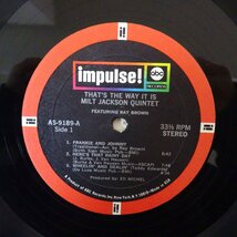 11187159;【US盤/Impulse/赤黒ラベル/コーティングジャケ/見開き】Milt Jackson Quintet Featuring Ray Brown / That's The Way It Is_画像3