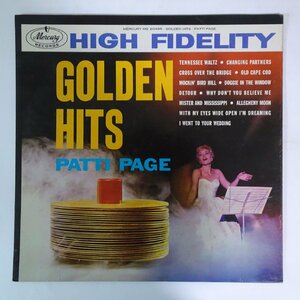 10026732;【US盤/黒ラベル/片面深溝/MONO/コーティングジャケ/Mercury】Patti Page / Golden Hits