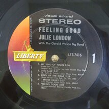 10026757;【US盤/虹ラベル/深溝/Liberty】Julie London With The Gerald Wilson Big Band / Feeling Good_画像3