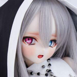 Art hand Auction 【ばけまろ】DDH-10 SW肌 (多難アリ)ソフビ盛り開口カスタムヘッド+おまけアイ ドルフィードリーム MDD DD, 人形, キャラクタードール, ドルフィードリーム, その他