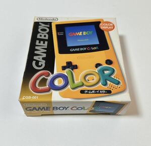 美品 GBC 本体 イエロー ゲームボーイカラー 外箱 説明書 GAMEBOY COLOR Nintendo ゲームボーイ カラー