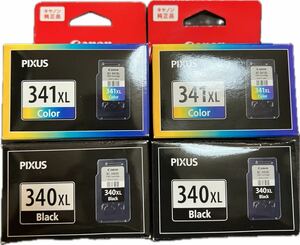 未使用　キャノン CANON 純正 インクカートリッジ BC-340XL,BC-341XL 各2個セット 大容量 　PIXUS FINE Cartridge