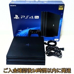 [1 jpy ]PS4 Pro body set 1TB black SONY PlayStation4 CUH-7100B the first period ./ operation verification settled PlayStation 4 Pro 