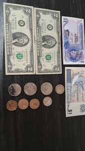 硬貨 紙幣 古銭 コイン 外国銭 旧紙幣 アジア 世界のコイン　いろいろまとめて　画像で判断できる方