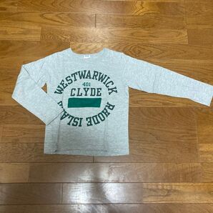 EAST BLUE イーストブルー 長袖Tシャツ ロンT グレー 130 TEE 長袖