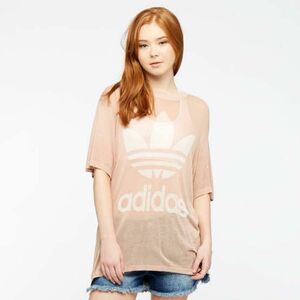 半額レディースL新品未開封adidasアディダスオリジナルス定価6,589円(税込)透けサマーニットトップスCY5845 ベージュ