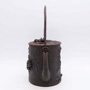 鉄瓶 蟹盛上 鉄蓋 煎茶道具 急須 湯沸 金属工芸 茶道具 の画像3