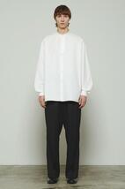 THE RERACS FINX COTTON THE PLACKET SHIRT ザ・リラクス バンドカラーシャツ サイズ 46 19FW-REBL-188-J 19FW-REBL-188-F_画像2