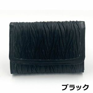 HUGO VALENTINO 二つ折り財布 ブラック おしゃれでシックな大人っぽいデザイン[hg1]