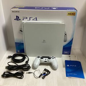 完品PlayStation4 グレイシャー・ホワイト 500GB CUH-2100A FW11.50（34）