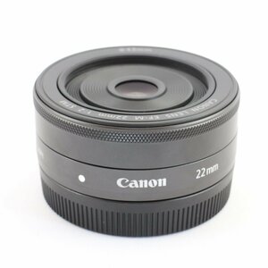 キヤノン Canon 単焦点広角レンズ EF-M22mm F2 STM ミラーレス一眼対応 キヤノン EFマウント ブラック、黒色