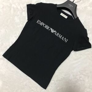 エンポリオアルマーニ EMPORIOARMANI 半袖Tシャツ サイズXS〜S - 黒×白 レディース トップス