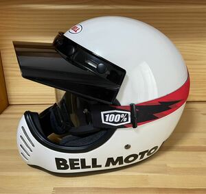 BELL ヘルメット MOTO3 ホワイト Lサイズ　美品　ゴーグル付き