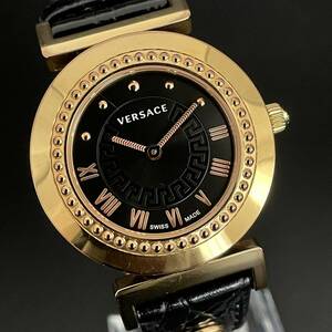 【付属品有】VERSACE/ヴェルサーチ/P5Q/約34㎜/ブラック/黒/ゴール