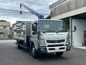 動画有！Must Sell！H21994 Mitsubishi Canter 3-stageCrane Tadano hook-in 2.6t吊り 積載3850kg 2.9L ディーゼル 5速MT enginegood condition！佐賀