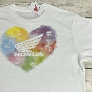 ★ HONDA(ホンダ) × Sanrio(サンリオ) コラボ ★ 半袖Tシャツ LLサイズ 白色 スーパーカブ 日本限定販売 本田技研 (タグ付き新品未使用)