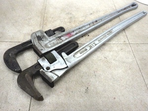 中古 RIDGID HIT パイプレンチ 900mm ２本セット 新でん