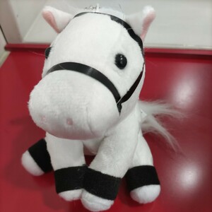  soft toy horse racing mascot size white wool horse sodasi collection make-up debut Hakodate new horse war victory unused horse . valuable . goods 