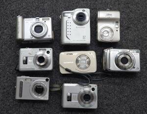 #2736[ digital camera . summarize 8 piece ] Canon *OLYMPUS* Casio etc. operation not yet verification accessory less 