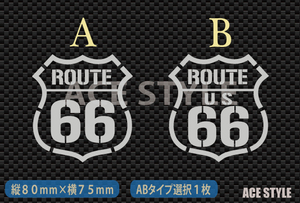 ROUTE66ステッカー4/ルート６６/世田谷ベース/ステンシルシール スーパーカブ ステッカーチューン