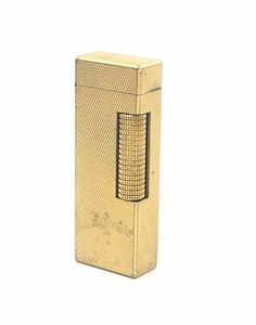 1 старт ~ вспышка проверка [Dunhill/ Dunhill ] Gold зажигалка корпус только текущее состояние товар курение .