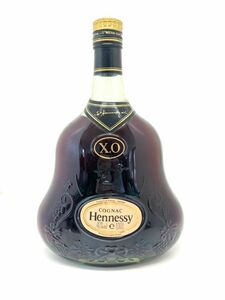 未開栓【HENNESSY/ ヘネシー】コニャック XO 1000ml 40度　グリーンボトル　金キャップ