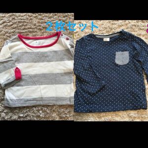 カットソー ロンT 80cm H&M 長袖Tシャツ トップス babyGap 長袖Tシャツ 80cm 2枚セット