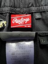 Rawlings/ローリングス/トラック長パンツ/ウォームアップ/薄手素材/メッシュ素材切替/裾ファスナー/黒/ブラック/Lサイズ(5/16R)_画像3