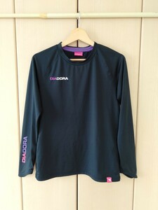 DIADORA★ディアドラ 長袖Tシャツ 黒×紫★L