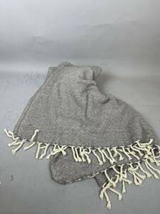 [518] IKEA Ikea ULLTISTELuruti stereo ru blanket gray × white wool 100% 130cmx170cm