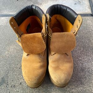 ティンバーランド Timberland ブーツ レザー ヌバック イエローブーツ　チャーム付き　サイズ8w 26