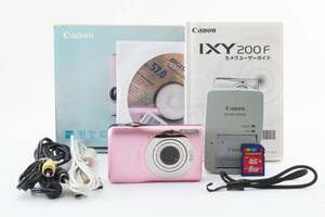 ★動作品 美品★　Canon　IXY　200F　ピンク　元箱　バッテリ　チャージャ　ケーブル　取説　CD付 #81