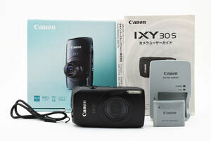 ★動作品★　Canon　IXY　30S ブラック　元箱 バッテリ　チャージャ 取説　ストラップ付 #95