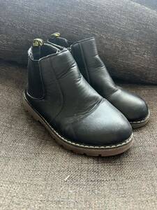 * used * short boots, casual,22 centimeter about, black, compound leather 