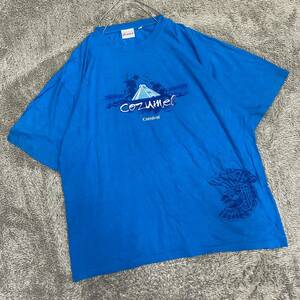 US古着 VINTAGE ヴィンテージ Carnival Tシャツ 半袖カットソー サイズXXL ブルー 青 メンズ トップス 最落なし （M19）