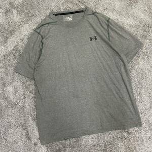 UNDER ARMOUR アンダーアーマー Tシャツ 半袖カットソー サイズL グリーン 緑 メンズ トップス 最落なし （M19）