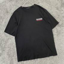 GUESS ゲス Tシャツ 半袖カットソー サイズL ブラック 黒 メンズ トップス 最落なし （Q19）_画像1