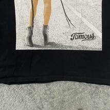 US古着 FAMOUS Tシャツ 半袖カットソー サイズXL ブラック 黒 メンズ トップス 最落なし （Q19）_画像4